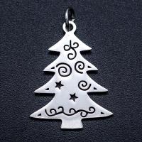 Stainless Steel Pendants Christmas Tree plated DIY Sold By Bag