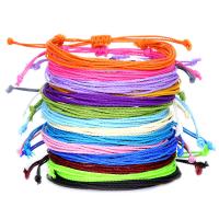 Friendship Bracelet, Wax Cord, fashion jewelry, more colors for choice, 18-32cm, Sold By PC
