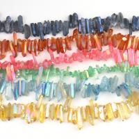 Koraliki z agatu i naturalnego lodowego kwarcu, Agat kwarc lodowy, Nieregularne, dostępnych więcej kolorów, bez zawartości niklu, ołowiu i kadmu, około 35komputery/Strand, sprzedawane na 40 cm Strand