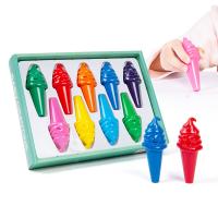 Wax Color Oil Pastel with Polyethylene Ice Cream portable & nine pieces & for children & waterproof mixed colors Sold By Lot