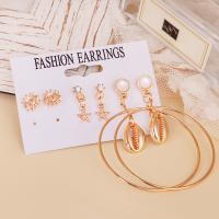 Tibetan Style Earring Set, fashion jewelry & for woman, golden, Sold By Set