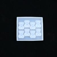 silicone Conjunto de moldes epóxi, Urso, Sustentável, 86x77mm, vendido por PC