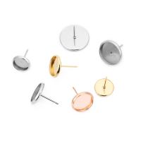 Stainless Steel Earring Stud Component, plated, DIY & different size for choice, more colors for choice, Sold By PC