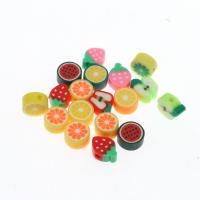 Polimero-Clay-Beads, argilla polimero, fruttafrutto, multi-colore, assenza di nichel,piombo&cadmio, 10~12mm, 1000PC/borsa, Venduto da borsa
