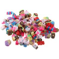 Polymer Clay Beads, DIY, mixed colors, 7-10mmx5mm, 100PCs/Bag, Sold By Bag