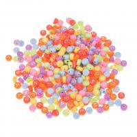 Alphabet Acrylic Beads, DIY, mixed colors, 7x7mm, 100PCs/Bag, Sold By Bag