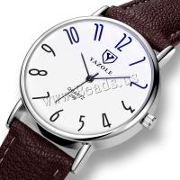 Men Wrist Watch Zinc Alloy with PU Leather plated fashion jewelry & Unisex nickel lead & cadmium free Sold By PC