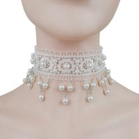 Schmucksets, Spitze, mit Kunststoff Perlen, plattiert, Modeschmuck & verschiedene Stile für Wahl & für Frau, 295x65mm, verkauft von PC