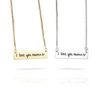 Stainless Steel Jewelry Necklace plated Unisex & box chain & with letter pattern 1mm Sold Per Approx 17.7 Inch Strand