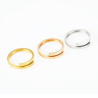 Vinger Ring in edelstaal, Roestvrij staal, plated, uniseks & verstelbaar, meer kleuren voor de keuze, 2mm, Verkocht door PC
