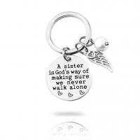 Stainless Steel Key Clasp, Unisex & with letter pattern, original color, 25mm, Sold By PC