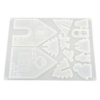 Conjunto de moldes epóxi DIY, silicone, banhado, Sustentável, 222x162x8mm, vendido por PC