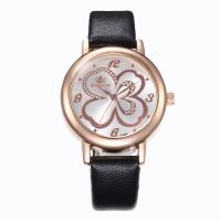 Women Wrist Watch PU Leather with zinc alloy dial Chinese watch movement waterproofless & for woman rose gold color plated 15mm Approx 8.5 Inch  Sold By PC