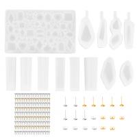 DIY Epoxy Mold Set Silicone for Earring making including Earring Component Mold durable Sold By Set