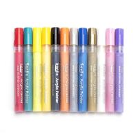 Plastic Water Color Pen, 12 stuks, gemengde kleuren, 150mm, Verkocht door Stel