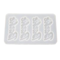 DIY Epoxy Mold Set, Silicone, Alphabet Letter, plated, durable, 140x86x5mm, Sold By PC