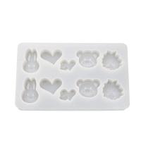 DIY Epoxy Mold Set Silicone Rabbit Cartoon Animal Mold for Pendant making plated durable Sold By PC