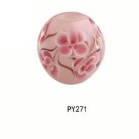 Inner Flower Lampwork Beads, DIY, more colors for choice, 16mm, Sold By PC