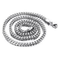 Stainless Steel Chain halskæde, hvede kæde, oprindelige farve, 6mm, Solgt Per Ca. 24 inch Strand