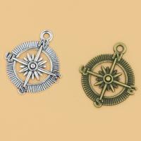Zinc Alloy Pendants Compass plated DIY nickel lead & cadmium free Sold By PC