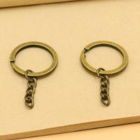 Tibetan Style Key Clasp, plated, DIY, more colors for choice, nickel, lead & cadmium free, 28mm, 50PCs/Bag, Sold By Bag