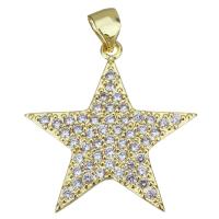 Cubic Zirconia Micro Pave Brass Pendant, plated, fashion jewelry & DIY & with cubic zirconia, nickel, lead & cadmium free, 23x24x2mm, Hole:Approx 3.5x4mm, 10PCs/Lot, Sold By Lot