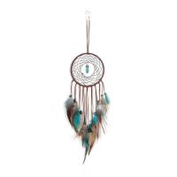 Fashion Dream Catcher Cotton Thread with Feather & Wood & Iron handmade with LED light & dyed & woven pattern Sold By PC