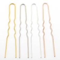 Hair Stick Findings, Iron, plated, DIY, more colors for choice, nickel, lead & cadmium free, 73mm, Approx 50PCs/Bag, Sold By Bag
