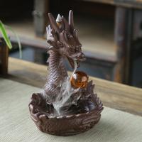 Backflow Incense Burner, Purple Clay, handmade, for home and office & durable, 135x190x120mm, Sold By PC