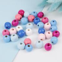 Perles en bois, DIY, plus de couleurs à choisir, 14mm, Trou:Environ 3.5mm, 50PC/sac, Vendu par sac