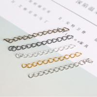 Iron Extender Chain plated DIY & twist oval chain nickel lead & cadmium free 4mm Sold Per Approx 2 Inch Strand