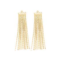 Brass Tassel Earring Findings, gold color plated, metallic color plated, 10x45mm, Hole:Approx 2mm, 20PCs/Lot, Sold By Lot