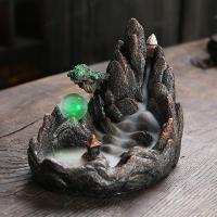 Backflow Incense Burner, Resin, handmade, for home and office & durable, 140x150x180mm, Sold By PC