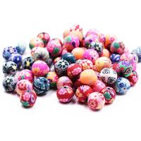 Polymer Ton Perlen , rund, DIY & verschiedene Größen vorhanden, Zufällige Farbe, 1000PCs/Tasche, verkauft von Tasche