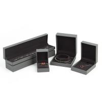Leatherette Paper Jewelry Set Box, durable & different styles for choice, silver-grey, Sold By PC