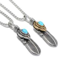Titanium Steel Pendants Feather plated DIY Sold By PC