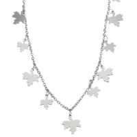 Colar de jóias de aço inoxidável, with 2 inch extender chain, para mulher, prateado, 9x10mm,6.5x7.5mm,1.5mm, vendido para Aprox 17 inchaltura Strand