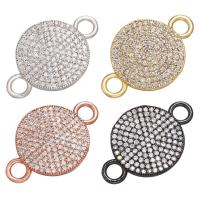 Cubic Zirconia Micro Pave Brass Connector, plated, micro pave cubic zirconia & for woman, more colors for choice, 15x2.20x23mm, Hole:Approx 1.8mm, 10PCs/Lot, Sold By Lot