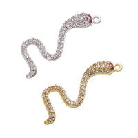 Cubic Zirconia Micro Pave Brass Pendant Snake plated DIY & micro pave cubic zirconia Approx 1.2mm Sold By Lot