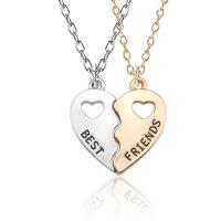 Couple Necklace Zinc Alloy plated 2 pieces & fashion jewelry nickel lead & cadmium free Sold By Set