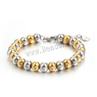 Bijoux bracelet en acier inoxydable, avec fil élastique, Placage, bijoux de mode & pour femme, 210x8mm, Vendu par brin