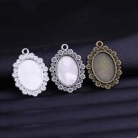 Tibetan Style Pendant Cabochon Setting, plated, DIY, more colors for choice, nickel, lead & cadmium free, 40x28mm, Inner Diameter:Approx 25x18mm, 100PCs/Bag, Sold By Bag