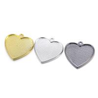 Tibetan Style Pendant Cabochon Setting, Heart, plated, DIY, more colors for choice, nickel, lead & cadmium free, 35.50x35.50mm, Inner Diameter:Approx 30mm, 100PCs/Bag, Sold By Bag
