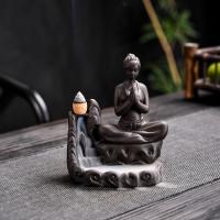 Backflow Incense Burner, Porcelain, handmade, for home and office & durable, 95x75x120mm, Sold By PC
