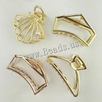 Hair Claw Clips, Tibetan Style, with Plastic, plated, different styles for choice & hollow, more colors for choice, 70mm, 10PCs/Lot, Sold By Lot