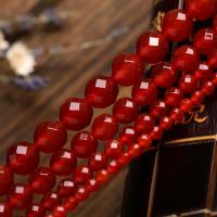 Natürlich rote Achat Perlen, Naturstein, mit Roter Achat, poliert & DIY, keine, 4mm-18mm, verkauft von Strang