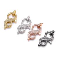 Brass Carabiner Key Ring, plated, DIY & micro pave cubic zirconia, more colors for choice, 300x145mm, 5PCs/Lot, Sold By Lot