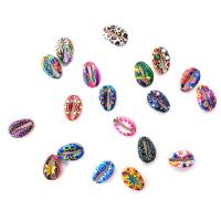 Naturlige Printing Shell Perler, forgyldt, mode smykker & for kvinde, blandede farver, 20-25mmuff0c14-16mmuff0c5-7mm, 50pc'er/Bag, Solgt af Bag