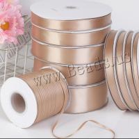 Polyester Ribbon, plated, durable & breathable & different size for choice, khaki, Sold By Spool