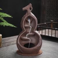 Backflow Incense Burner, Porcelain, handmade, for home and office & durable, more colors for choice, 110x220x110mm, Sold By PC